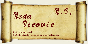 Neda Vićović vizit kartica